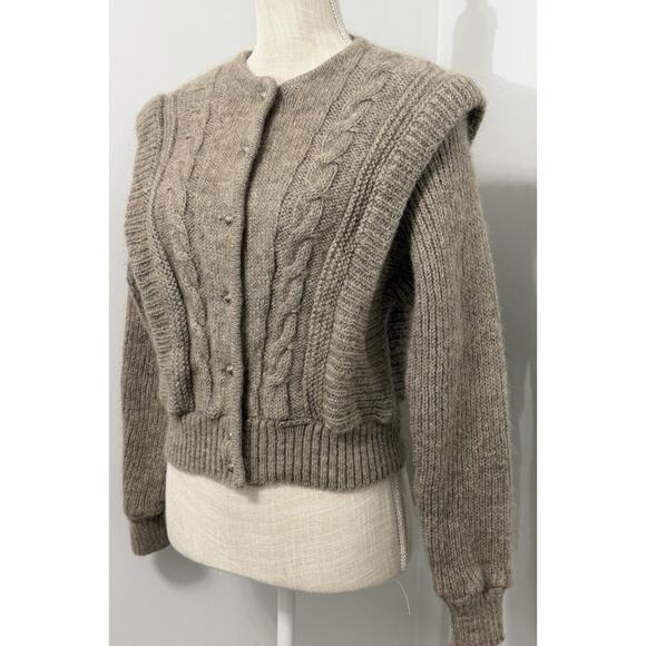Geiger Tirol Austrian folk Dirndl Wool-Mohair Blend Cardigan Sweater Jacket 40 - Picture 2 of 4
